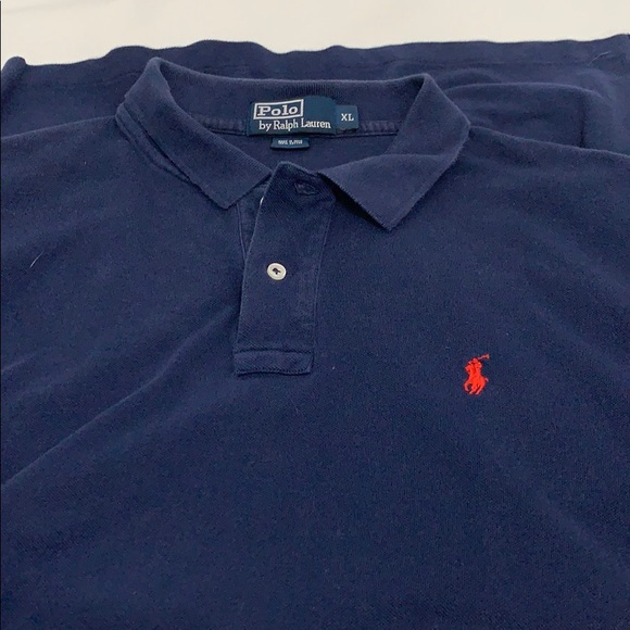 Polo Ralph Lauren blue long sleeve polo shirt EUC - Picture 3 of 8